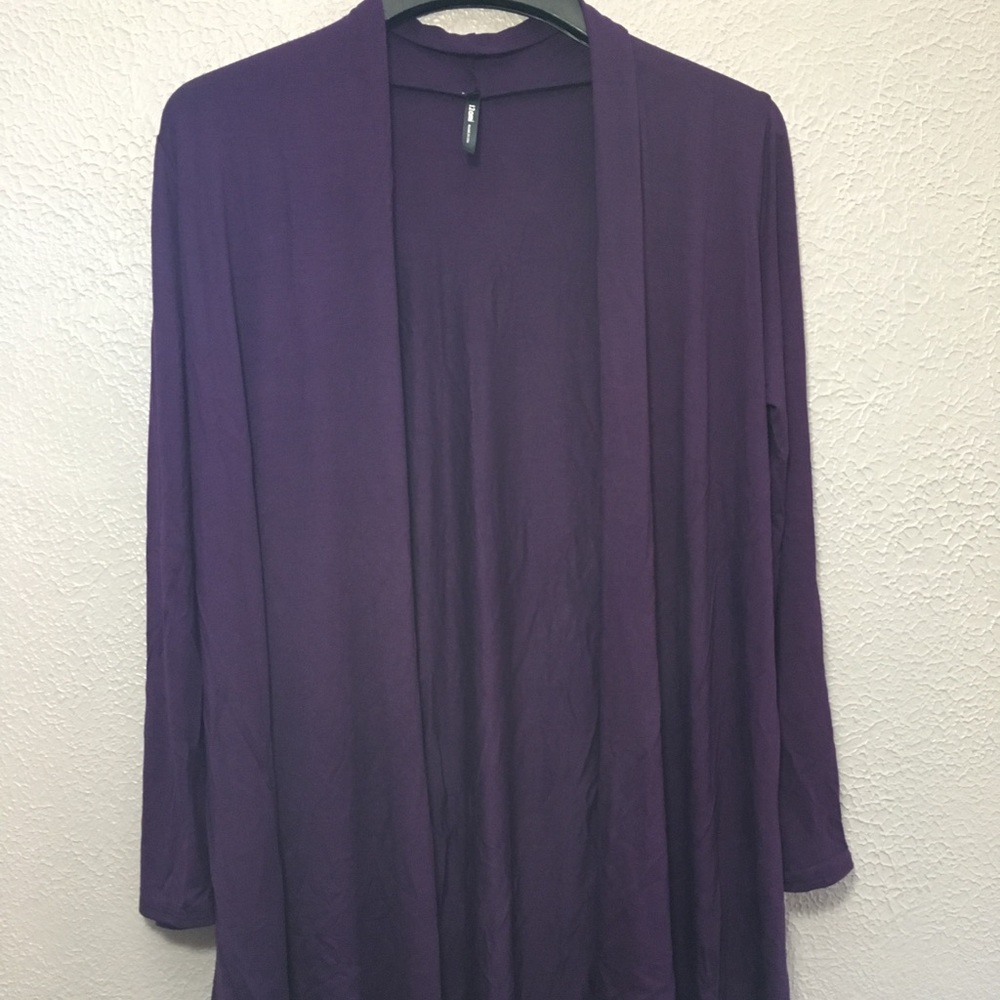 12Ami purple open front cardigan